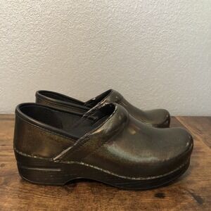 Dansko Professional Metallic Patent Leather Classic Clogs Size EU 37 US 6.5-7